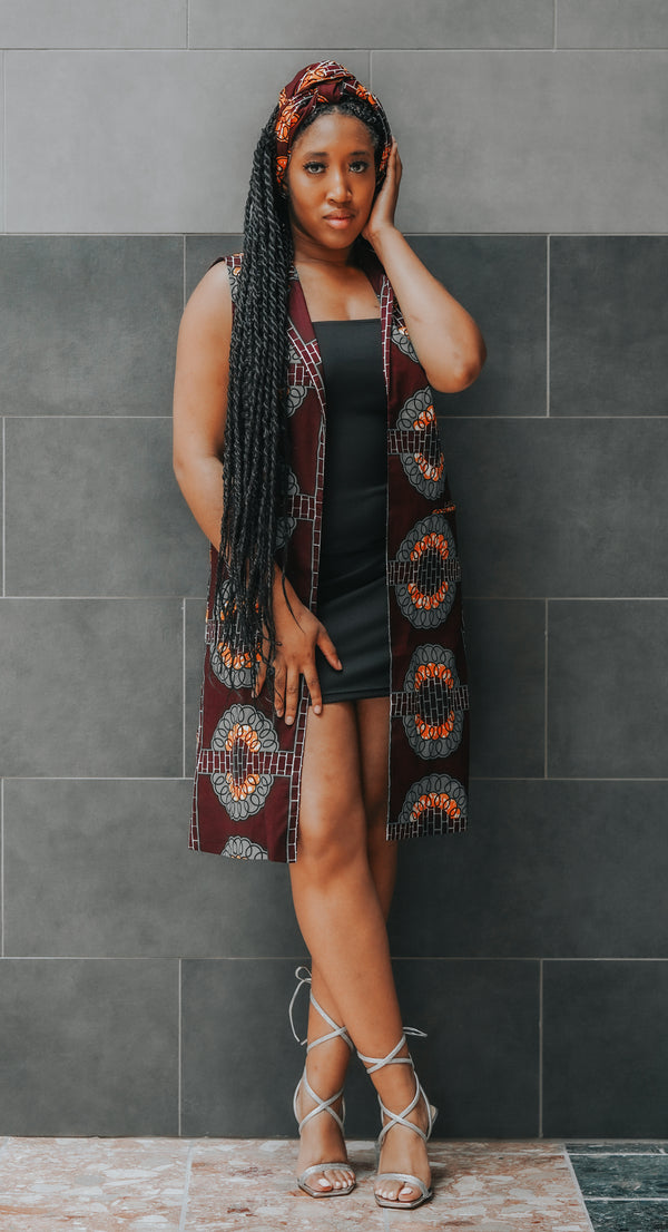 Sleeveless Jacket With Belt